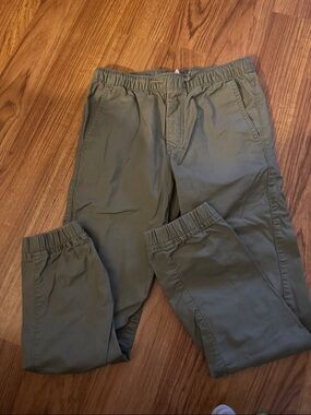 GAP Olive Green Elastic-Waist Jogger Pants